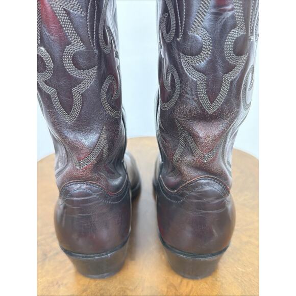 Dan Post Men\'s Burnished Burgundy Leather Western Cowboy Boots Size 8.5 main image 10
